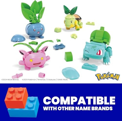 Load image into Gallery viewer, MEGA Pokémon Grass-Type Trainer Team Building Toy Kit