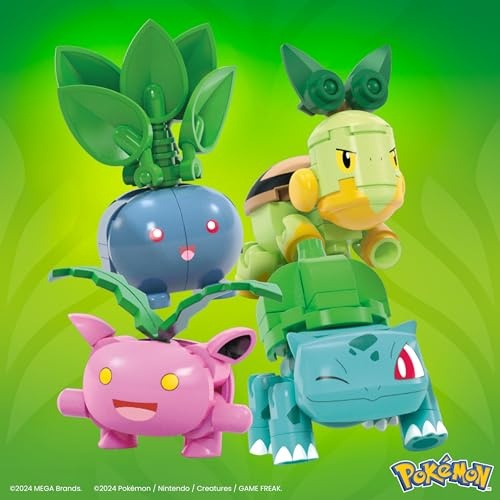 Load image into Gallery viewer, MEGA Pokémon Grass-Type Trainer Team Building Toy Kit