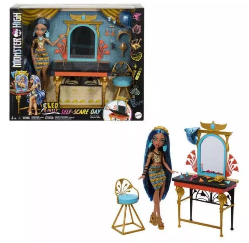 Load image into Gallery viewer, Monster High Cleo De Nile Self-Scare Day Doll and Playset
