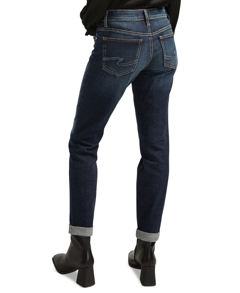 Load image into Gallery viewer, Silver Jeans Co. Women's Mid-Rise Slim-Leg Boyfriend Jeans - Indigo 27X29