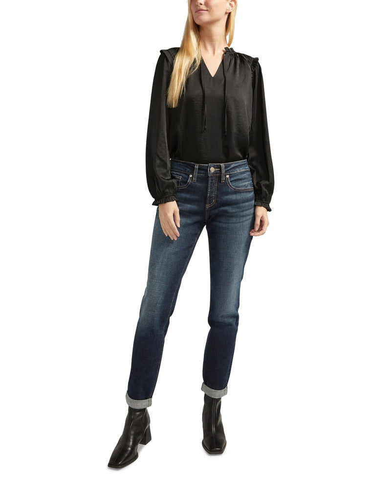 Load image into Gallery viewer, Silver Jeans Co. Women's Mid-Rise Slim-Leg Boyfriend Jeans - Indigo 27X29