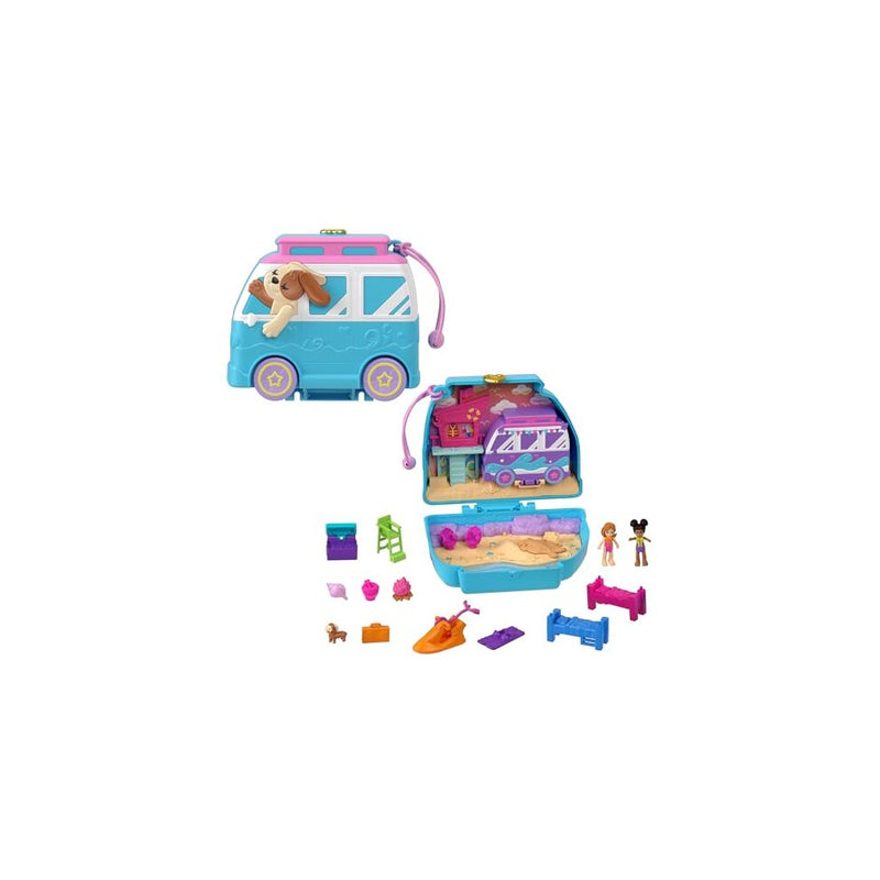 Load image into Gallery viewer, Polly Pocket Dolls And Playset, Travel Toys, Seaside Puppy Ride Compact