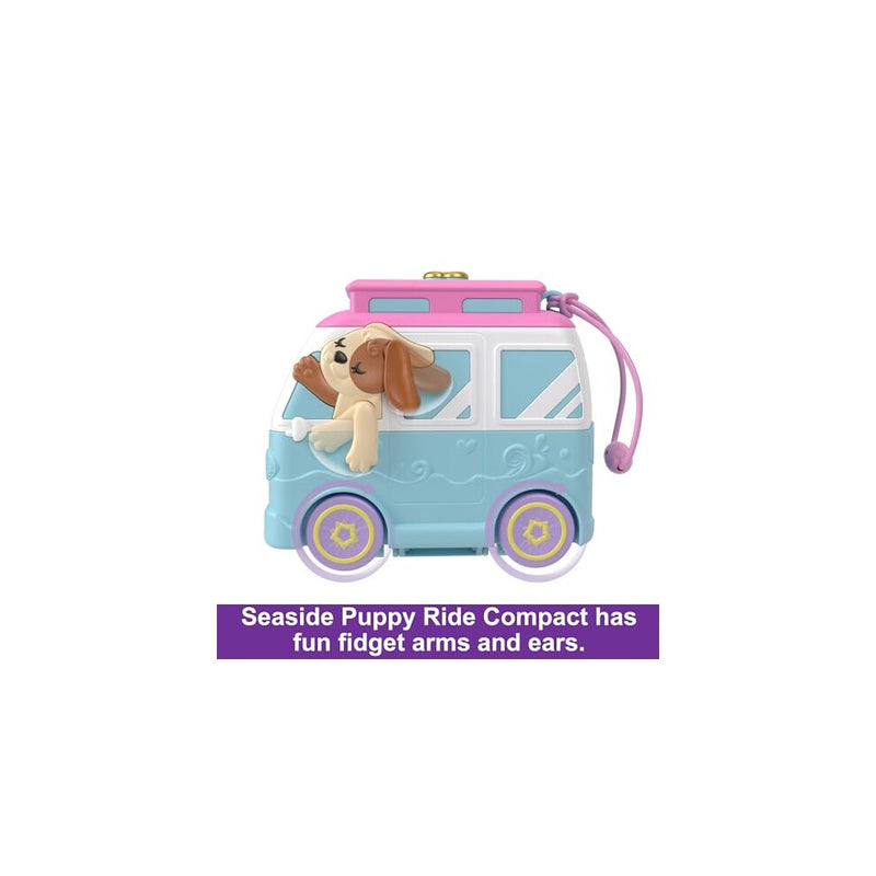 Load image into Gallery viewer, Polly Pocket Dolls And Playset, Travel Toys, Seaside Puppy Ride Compact