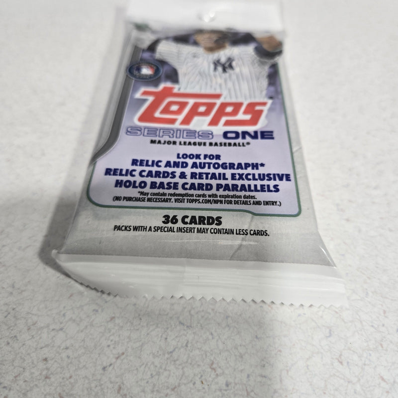 Load image into Gallery viewer, 2025 Topps Series 1 Baseball HUGE Sealed JUMBO FAT CELLO PACK-36 Cards Brand New