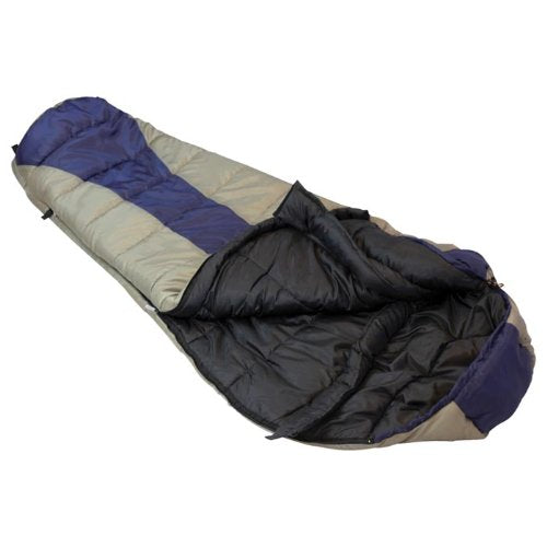Ledge Sports River +0 F Degree XL Oversize Mummy Sleeping Bag (86 X 34 X 24, Navy Blue)