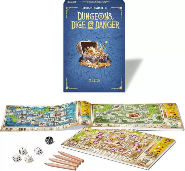 Load image into Gallery viewer, Family Game Dungeons, Dice & Danger - Game for kids 12 years up