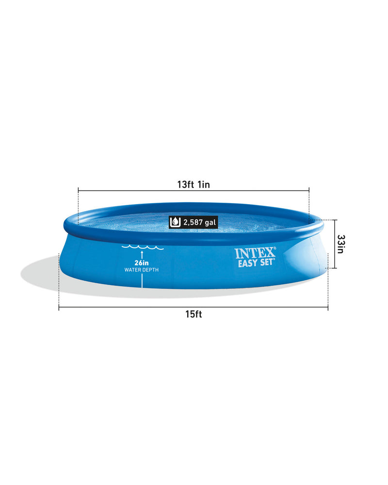 Load image into Gallery viewer, Intex Easy Set® 15' x 33" Inflatable Pool w/ Filter Pump