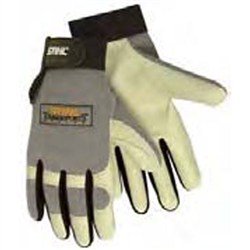 Load image into Gallery viewer, STIHL TIMBERSPORTS Leather Palms Gloves Black/Gray/Cream M 1 Pk
