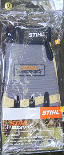 Load image into Gallery viewer, STIHL TIMBERSPORTS Leather Palms Gloves Black/Gray/Cream M 1 Pk