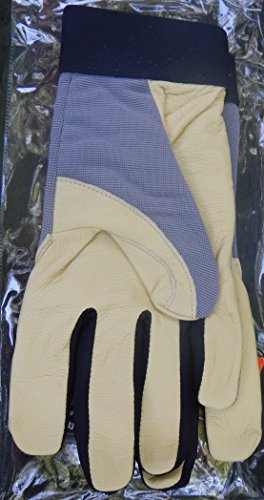 Load image into Gallery viewer, STIHL TIMBERSPORTS Leather Palms Gloves Black/Gray/Cream M 1 Pk