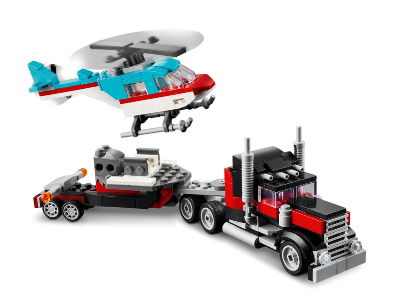 Load image into Gallery viewer, LEGO Creator Flatbed Truck with Helicopter