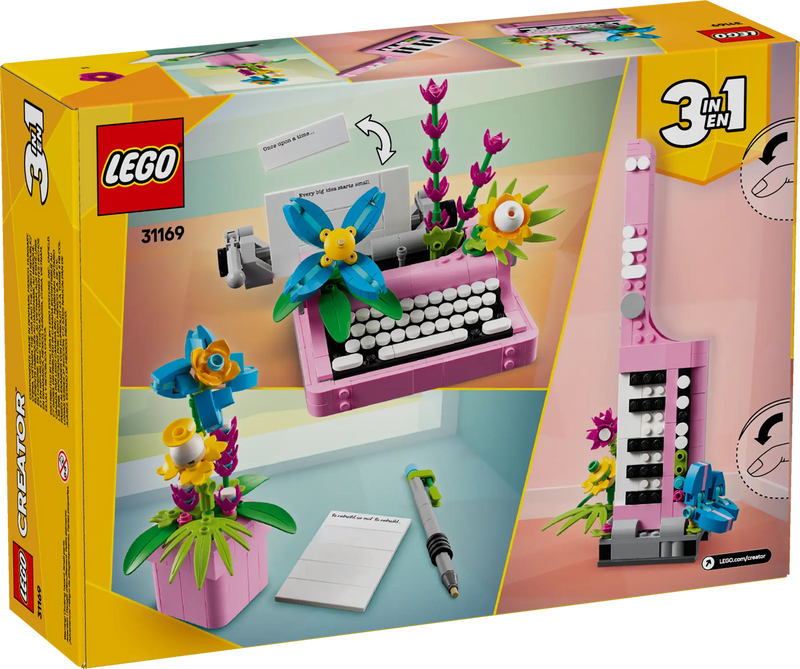 Load image into Gallery viewer, LEGO Creator Typewriter with Flowers