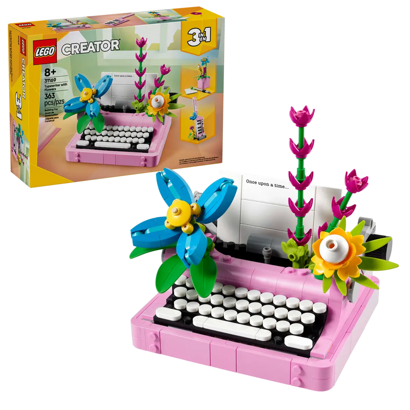 Load image into Gallery viewer, LEGO Creator Typewriter with Flowers