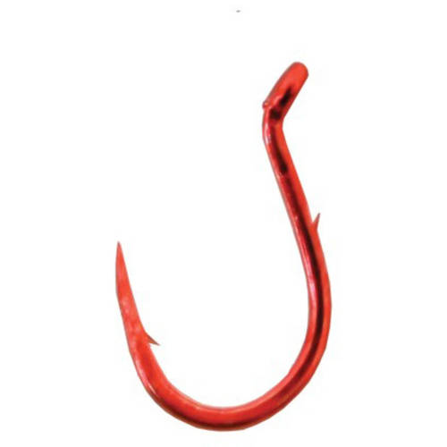 Gamakatsu 52BL Tube Fishing Single Hook - Size 6, Red, Pack Of 8, Barless Design For Trout Fishing