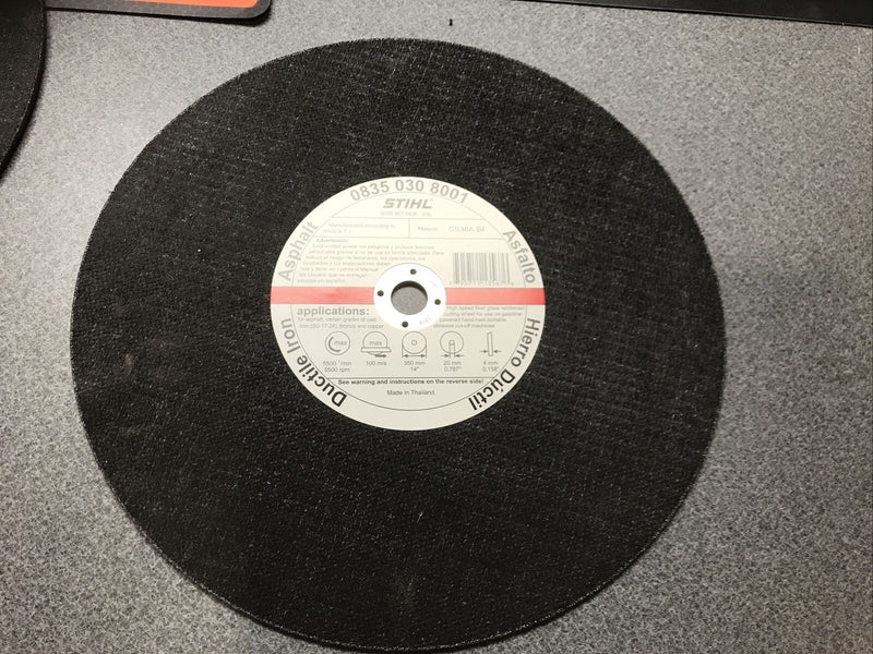 Load image into Gallery viewer, STIHL 14" Asphalt/Ductile Wheel 0835 030 8001