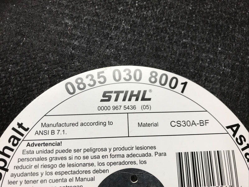 Load image into Gallery viewer, STIHL 14" Asphalt/Ductile Wheel 0835 030 8001