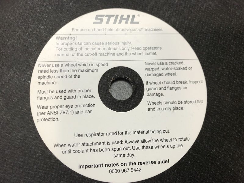 Load image into Gallery viewer, STIHL 14" Asphalt/Ductile Wheel 0835 030 8001