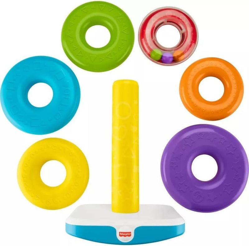 Load image into Gallery viewer, Fisher-Price Giant Rock-A-Stack Baby Toy, Ring Stacking Toy For Infants And Toddlers, 14+ Inches Tall