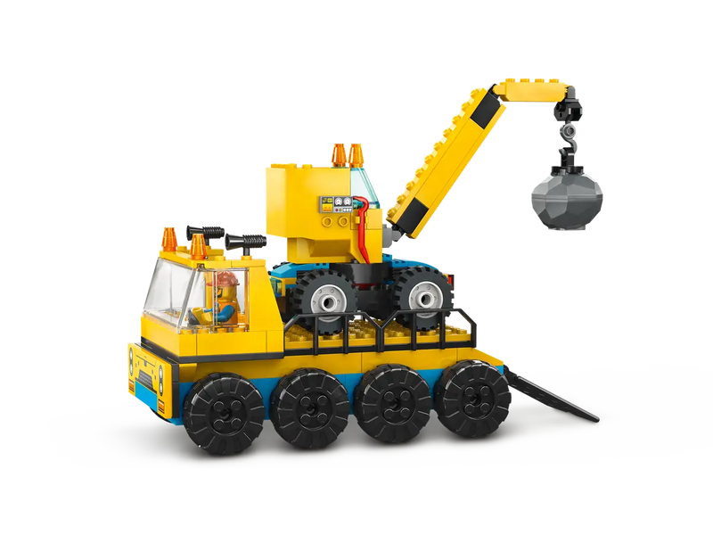 Load image into Gallery viewer, LEGO City Construction Trucks and Wrecking Ball Crane