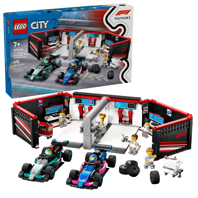 Load image into Gallery viewer, Lego City F1® Garage & Mercedes-AMG & Alpine Cars