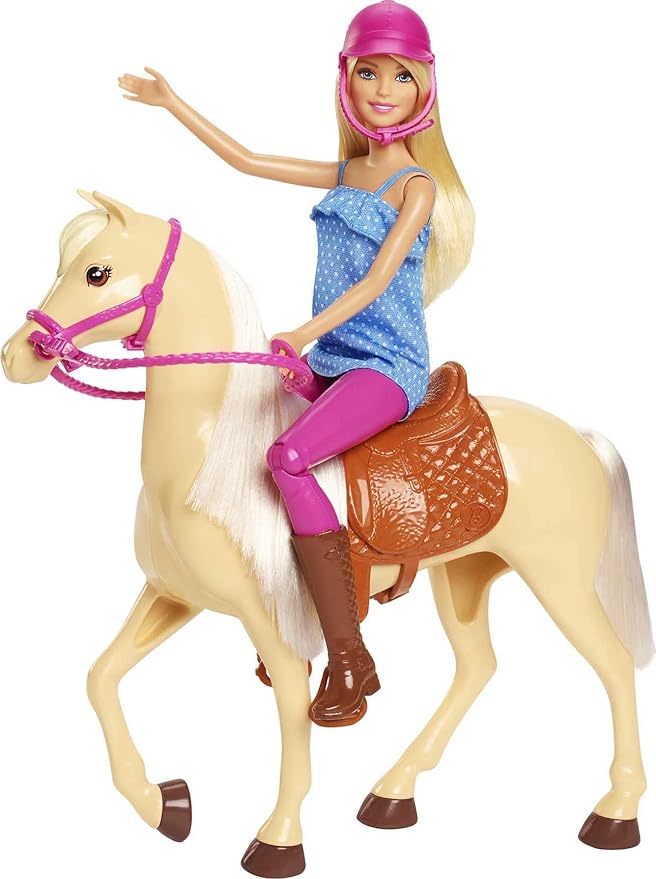 Load image into Gallery viewer, Barbie Doll & Horse Playset, Blonde Hair With Riding Accessories