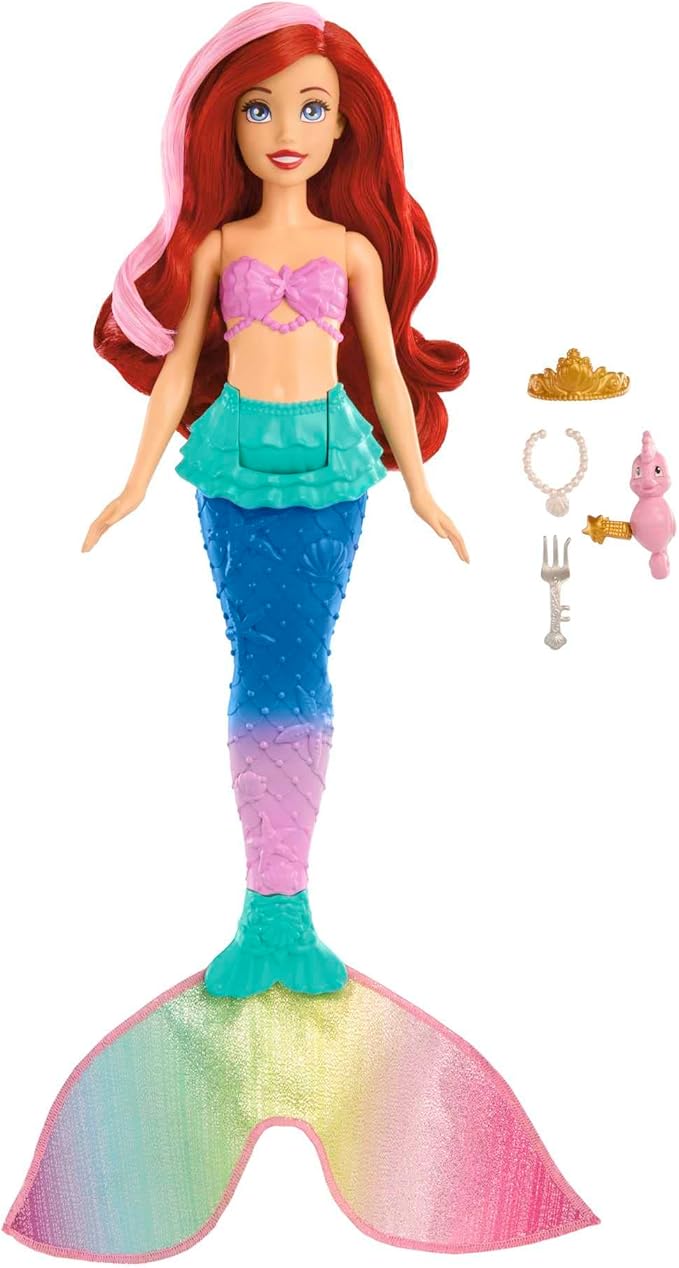 Load image into Gallery viewer, Disney Princess Ariel Swimming Mermaid Fashion Doll With Color-Change Hair & Tail