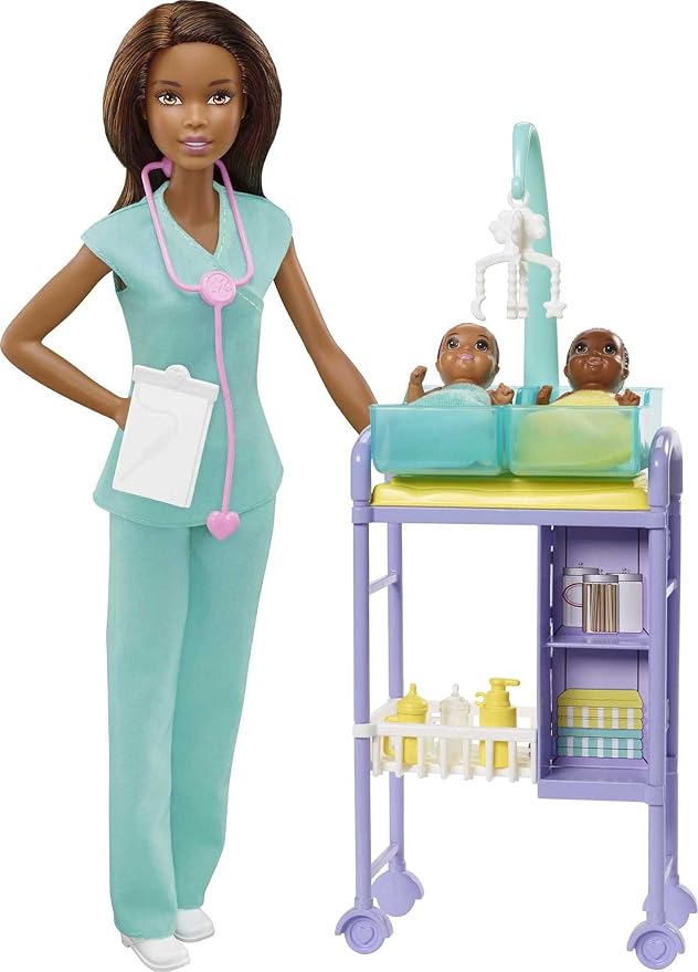 Load image into Gallery viewer, Barbie You Can Be Anything Baby Doctor Doll and Playset