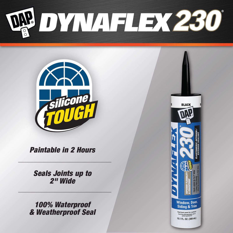 Load image into Gallery viewer, DAP DYNAFLEX 230 Black Premium Latex Door/Siding/ Window Sealant 10.1 oz