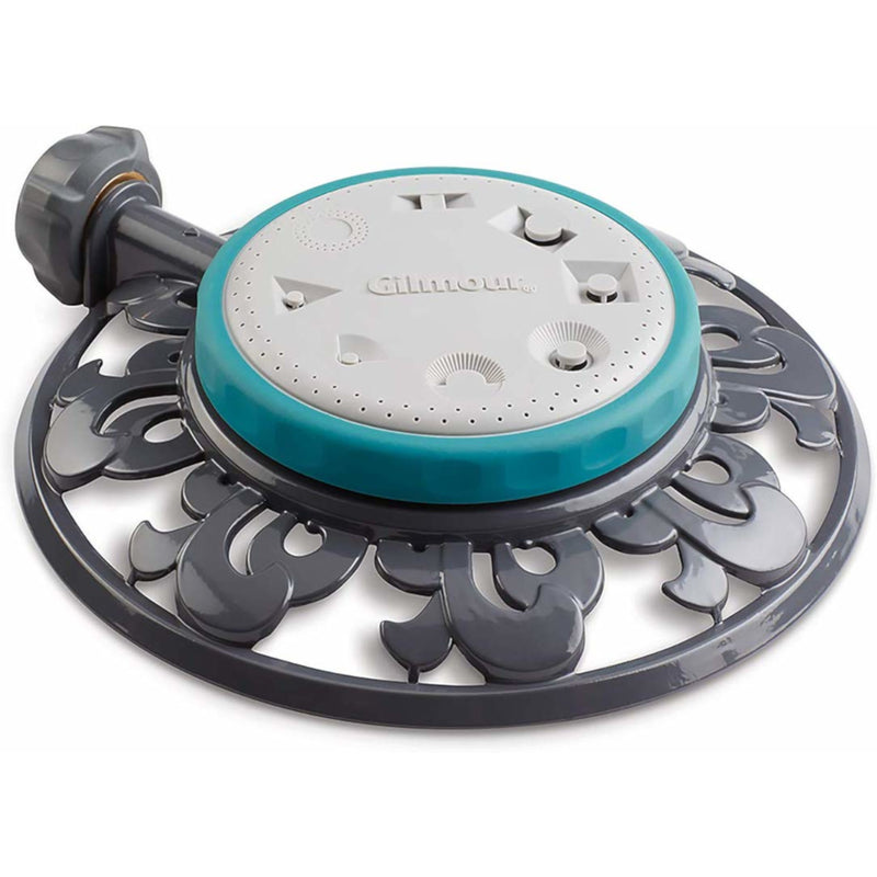 Load image into Gallery viewer, Gilmour Metal Ring Base 8-Pattern Turret Sprinkler 1225 sq ft 1 pk