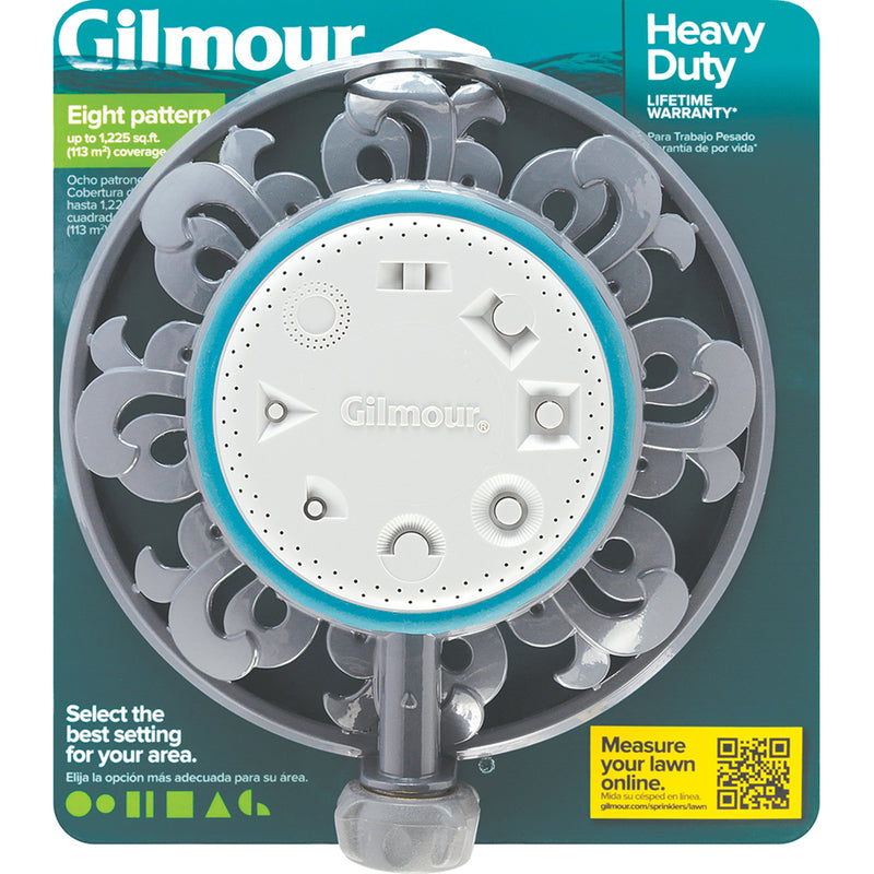 Load image into Gallery viewer, Gilmour Metal Ring Base 8-Pattern Turret Sprinkler 1225 sq ft 1 pk