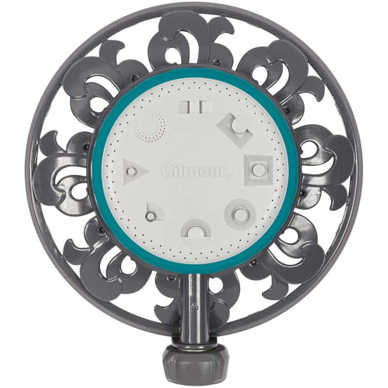 Load image into Gallery viewer, Gilmour Metal Ring Base 8-Pattern Turret Sprinkler 1225 sq ft 1 pk