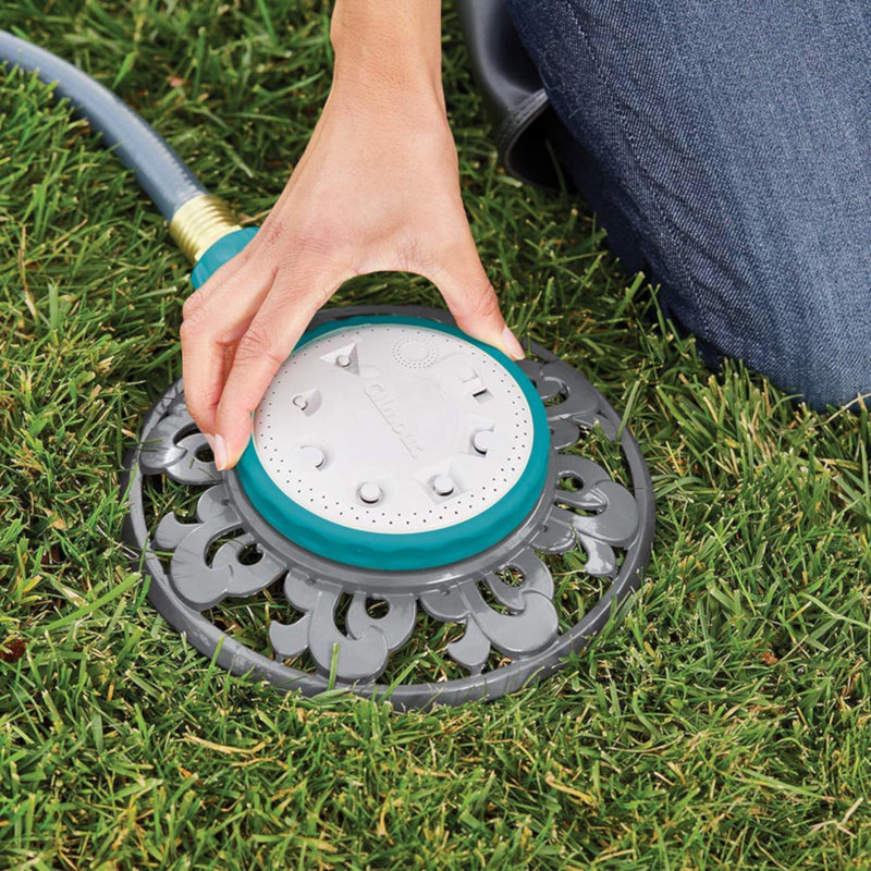 Load image into Gallery viewer, Gilmour Metal Ring Base 8-Pattern Turret Sprinkler 1225 sq ft 1 pk