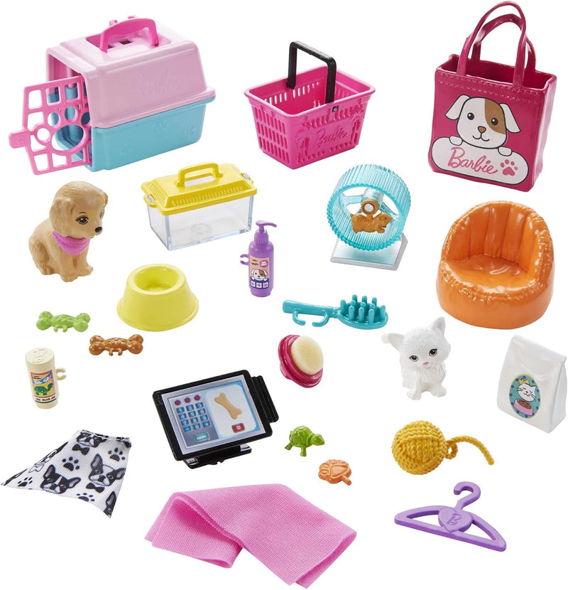 Load image into Gallery viewer, Barbie Doll And Pet Boutique Playset With 4 Pets And Accessories