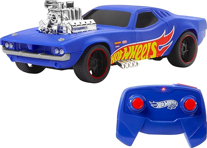 Load image into Gallery viewer, Hot Wheels 1:16 Scale RC Rodger Dodger USB-Rechargeable Toy Car, Battery-Operated Remote Control