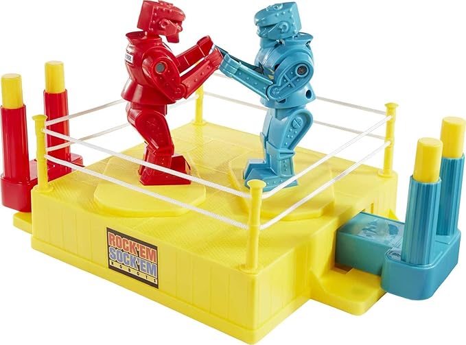Load image into Gallery viewer, Rock 'Em Sock 'Em Robots Kids Game, Fighting Robots With Red Rocker & Blue Bomber