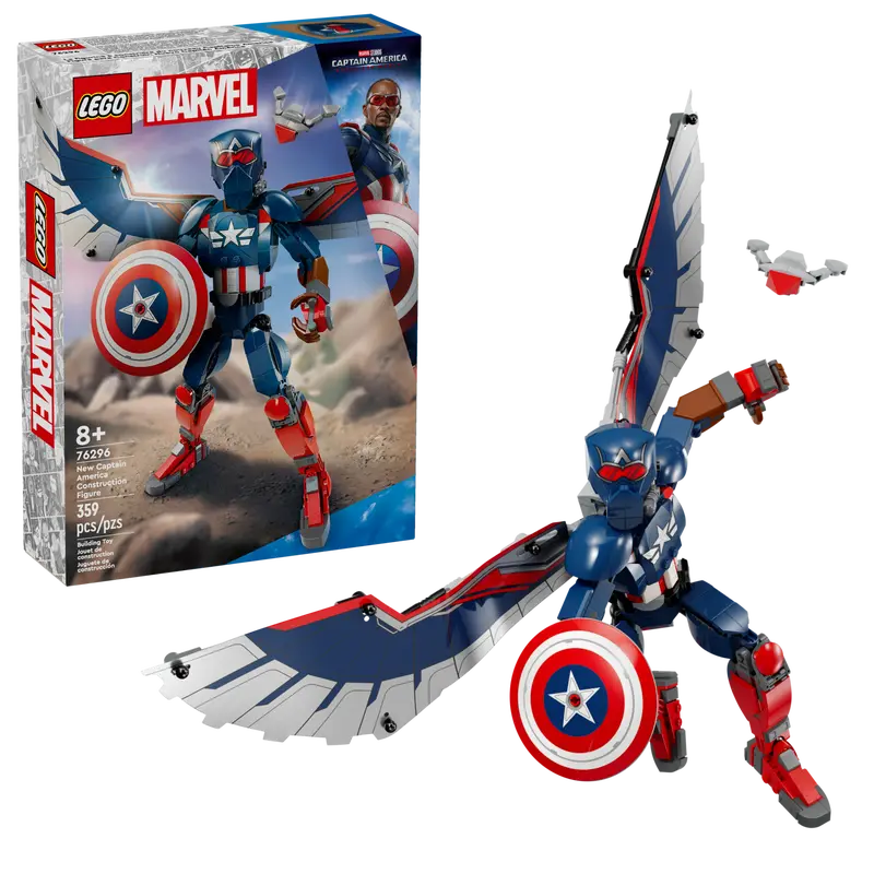 Load image into Gallery viewer, LEGO Marvel New Captain America Construction Figure