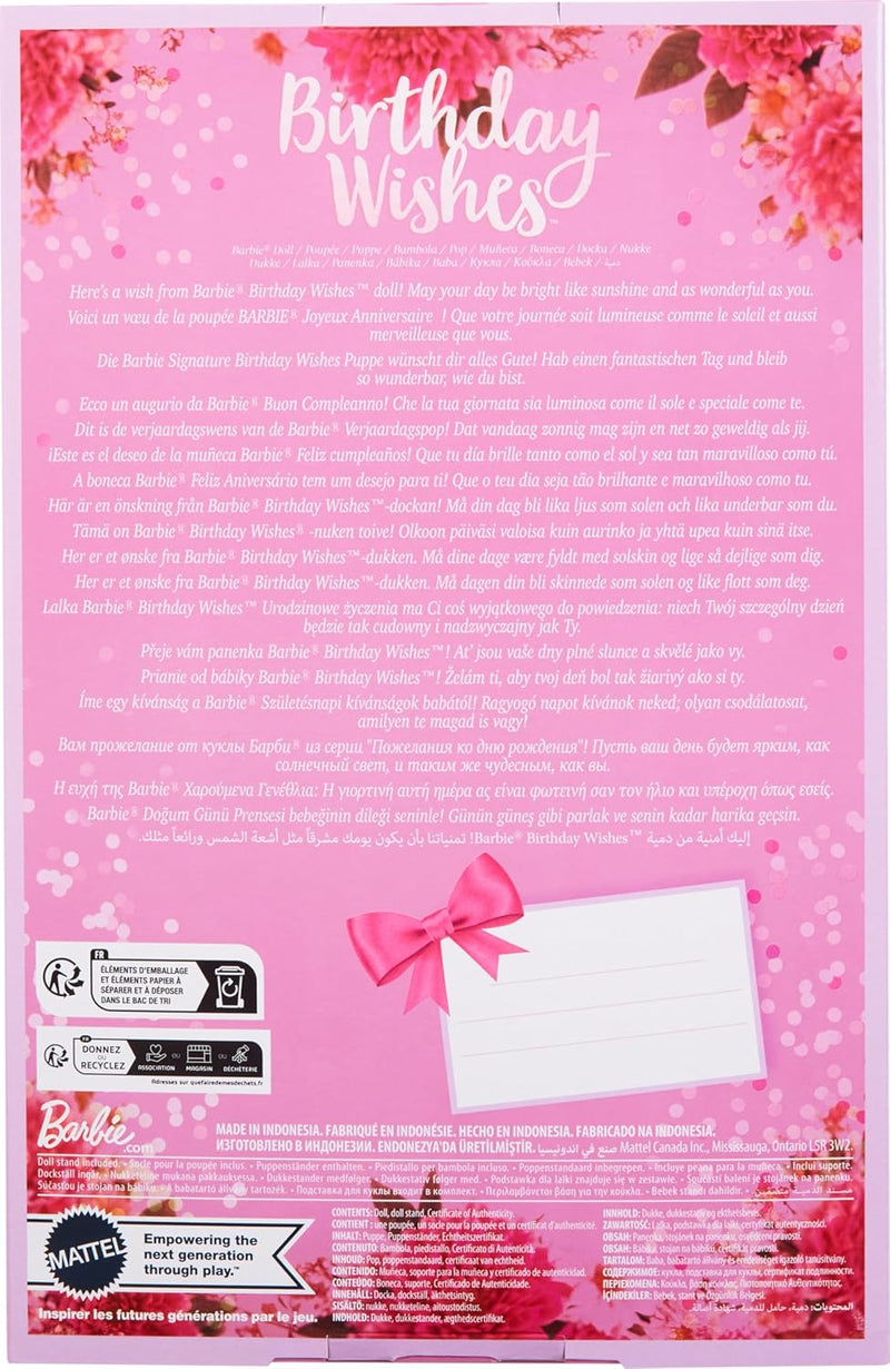 Load image into Gallery viewer, Barbie Signature Birthday Wishes Collectible Doll in Lilac Dress With Giftable Packaging