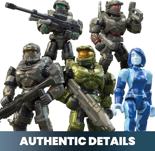 Load image into Gallery viewer, MEGA Halo Fleetcom Warthog Vehicle Building Kit With 5 Micro Action Figures