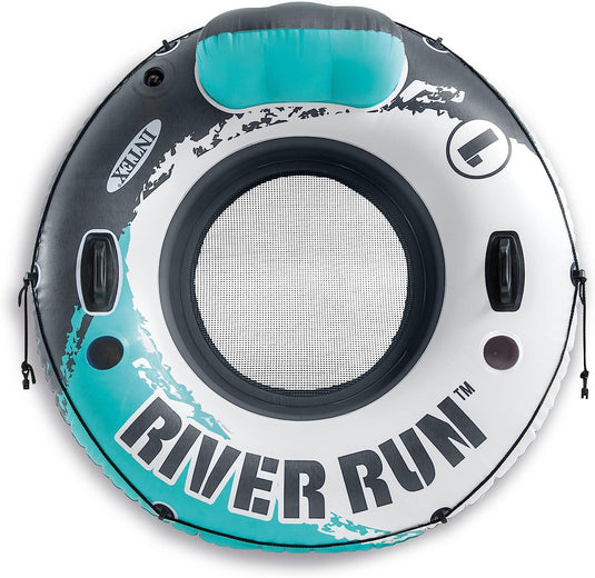 Intex Aqua River Run 1 Fire Edition Sport Lounge, Inflatable Water Float, 53" Diameter