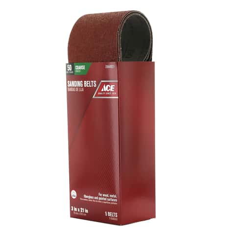Load image into Gallery viewer, Ace 21 in. L X 3 in. W Aluminum Oxide Sanding Belt 50 Grit Coarse 5 pc