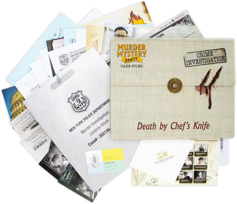 Load image into Gallery viewer, Murder Mystery Party Case Files: Death by Chef's Knife