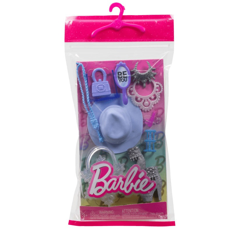 Load image into Gallery viewer, Barbie Doll Accessories With Icy Glam Theme Including Sparkly Snowflake Purse & Blue Hat