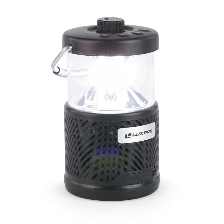 Load image into Gallery viewer, LUXPRO Rechargeable 572 Lumen Lantern with Bluetooth Speaker