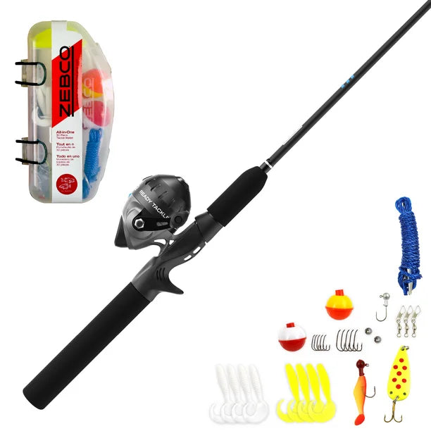 Zebco Ready Tackle Spincast Reel and Fishing Rod Combo, 5-Foot 6-Inch – The General Store Spokane Zebco Ready Tackle Spincast Reel and Fishing Rod Combo, 5-Foot 6-Inch – The General Store Spokane
