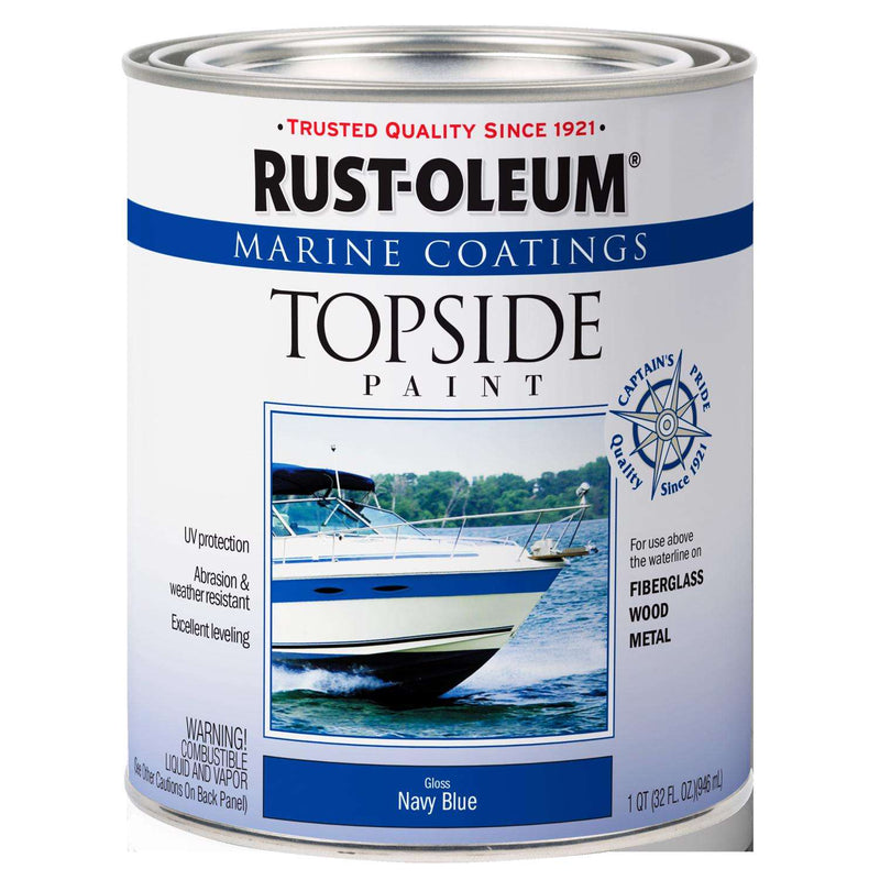 Load image into Gallery viewer, Rust-Oleum Marine Coatings Outdoor Gloss Navy Blue Marine Topside Paint 1 qt