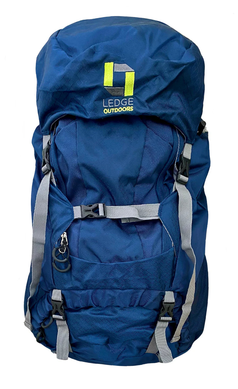 Load image into Gallery viewer, Ledge Kinetic 60 Liter Hiking Backpack (Blue)