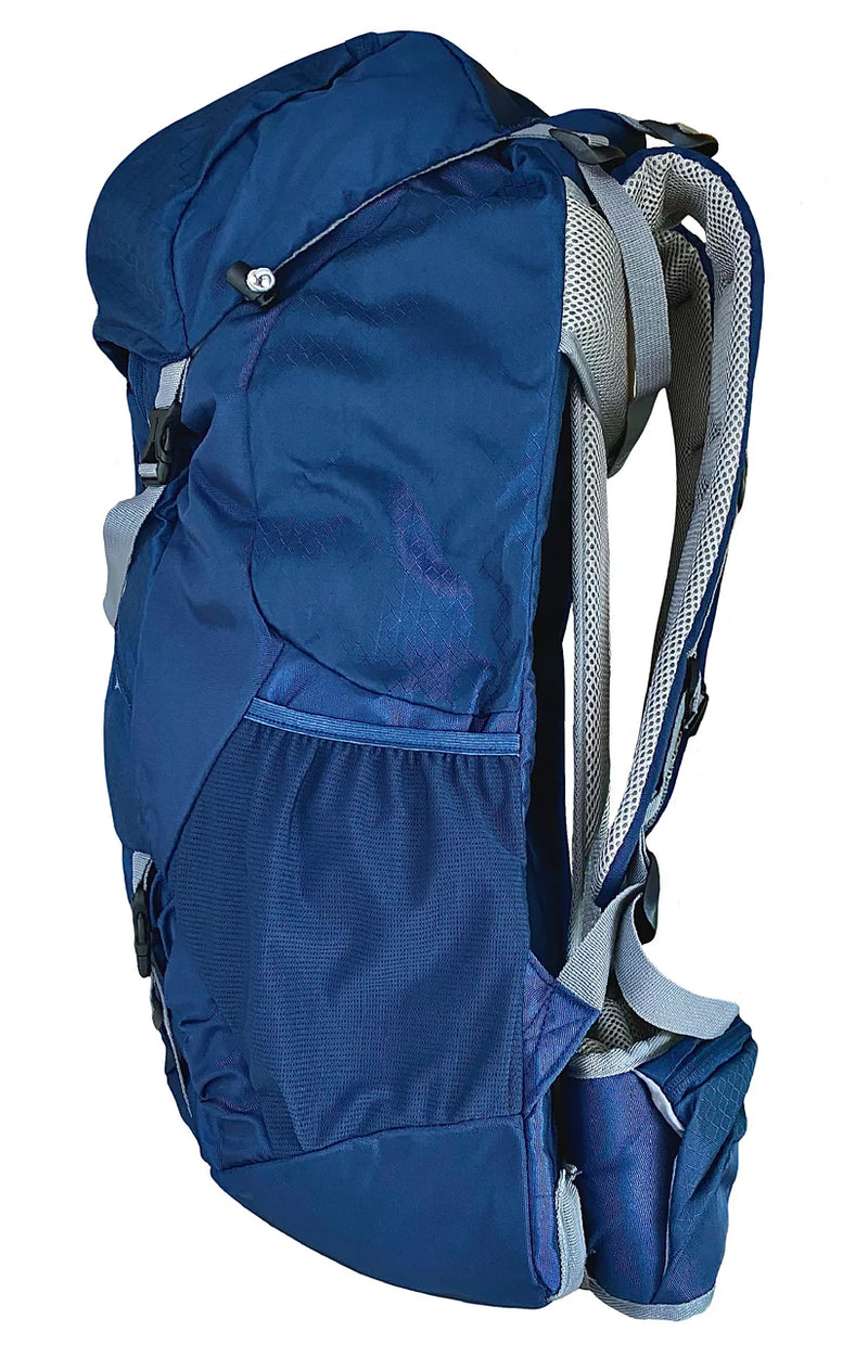 Load image into Gallery viewer, Ledge Kinetic 60 Liter Hiking Backpack (Blue)