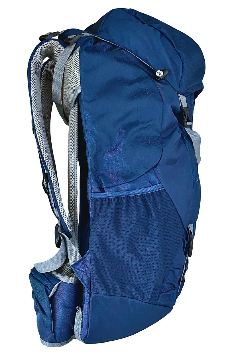 Load image into Gallery viewer, Ledge Kinetic 60 Liter Hiking Backpack (Blue)