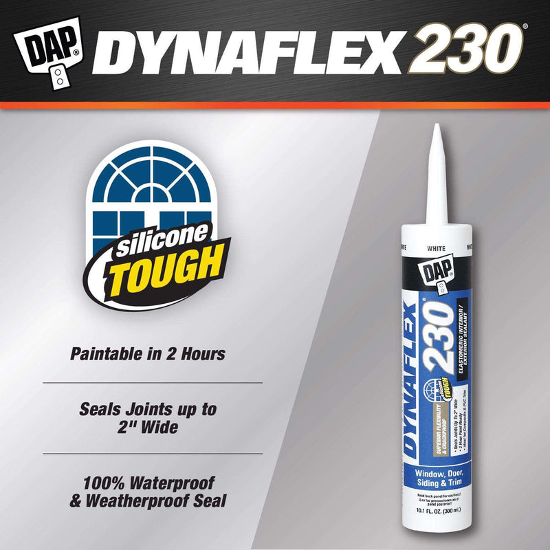 Load image into Gallery viewer, DAP Dynaflex 230 White Premium Latex Door/Siding/ Window Sealant 10.1 oz