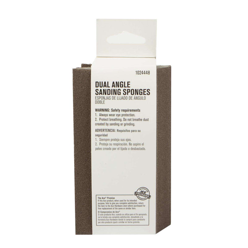 Load image into Gallery viewer, Ace 5 in. L X 2.5 in. W X 1 in. 120 Grit Fine Wedge Sanding Sponge